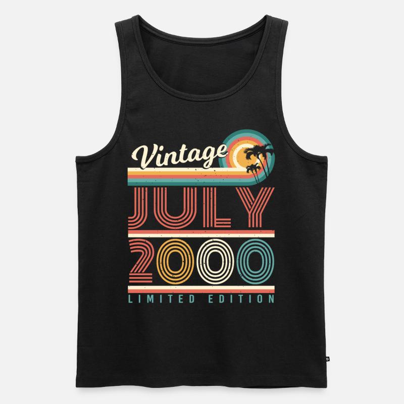 Bester Geburtsmonat Juli 2000 - Männer Premium Bio Tank Top - Schwarz