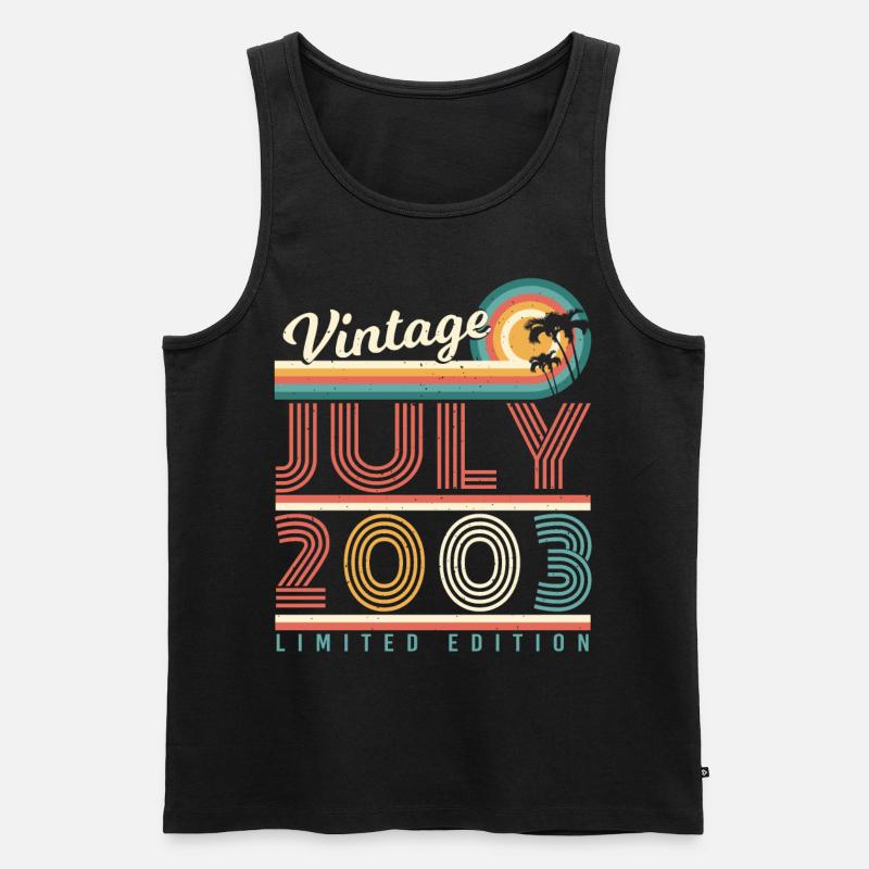 Bester Geburtsmonat Juli 2003 - Männer Premium Bio Tank Top - Schwarz