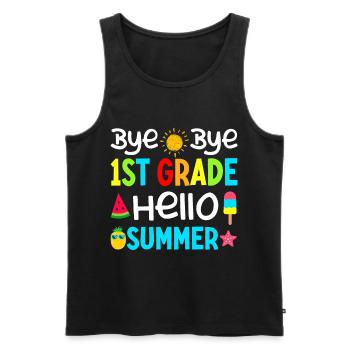 Bye Bye 1St Grade Hello Summer - Männer Premium Bio Tank Top - Schwarz - Vorne - Michal (187cm)