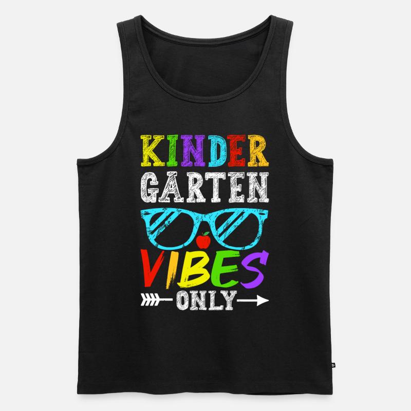 Kindergarten Vibes Only - Männer Premium Bio Tank Top - Schwarz