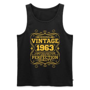 Vintage 1963 Original Limited Edition - Männer Premium Bio Tank Top - Schwarz - Vorne - AI Model Male 178 light (178cm)