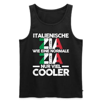Italia Zia Italienerin Tante Italien - Männer Premium Bio Tank Top - Schwarz - Vorne - Michal (187cm)