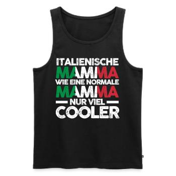 Italienerin Italienische Mamma Italien Mutter Mama - Männer Premium Bio Tank Top - Schwarz - Vorne - Michal (187cm)