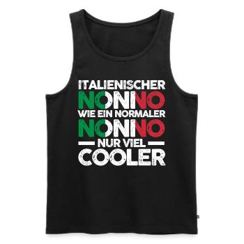 Italia Nonno Italienischer Opa Italiener Italien - Männer Premium Bio Tank Top - Schwarz - Vorne - Michal (187cm)