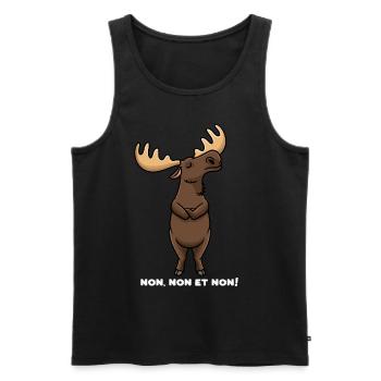 Orignal Cerf Élan Têtu Hommes Femmes - Débardeur bio Premium Homme - noir - Devant - Michal (187cm)