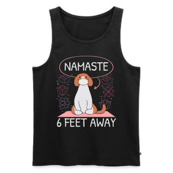 Yoga Teacher Meditation Fitness Exercise - Men's Premium Organic Tank Top - black - Front - Michal (187cm)