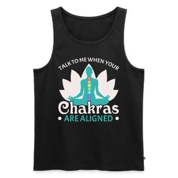 Yoga Ich beuge mich, damit ich nicht zerbreche Yog - Männer Premium Bio Tank Top - Schwarz - Vorne - AI Model Male 178 light (178cm)