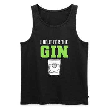 I Do It For The Gin - Men's Premium Organic Tank Top - black - Front - AI Model Male 178 light (178cm)