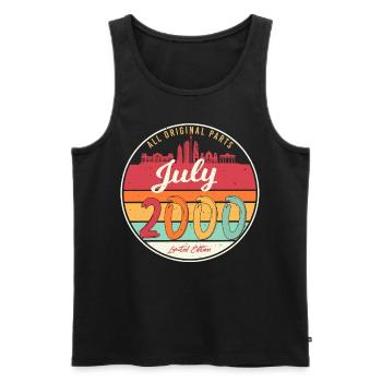 Geburtsmonat Juli 2000 - Männer Premium Bio Tank Top - Schwarz - Vorne - AI Model Male 178 light (178cm)