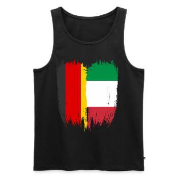 Germany Flag Italy - Men's Premium Organic Tank Top - black - Front - Michal (187cm)