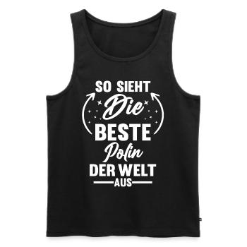 Polska Polen Polin Polnisches - Männer Premium Bio Tank Top - Schwarz - Vorne - Michal (187cm)