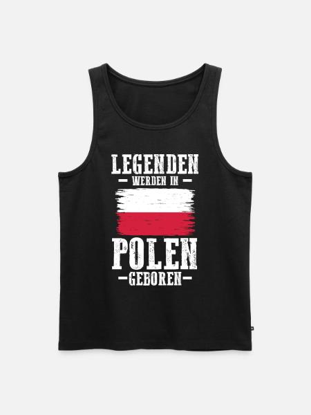 Polska Polen Pole Polnisches - Männer Premium Bio Tank Top - Schwarz