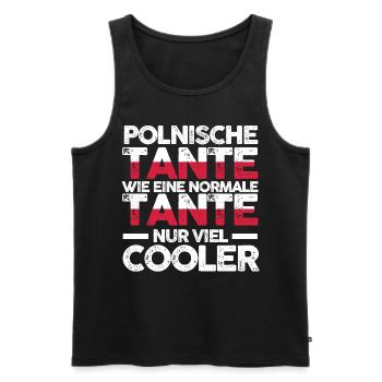 Polska Polin Tante Polen - Männer Premium Bio Tank Top - Schwarz - Vorne - Michal (187cm)