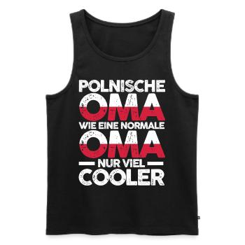 Polska Polin Polenische Oma Polen - Männer Premium Bio Tank Top - Schwarz - Vorne - Michal (187cm)