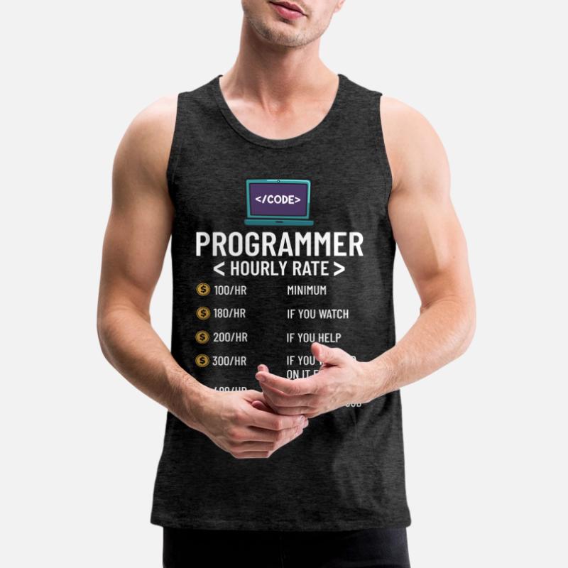 Programmer Programming Computer Developer Pc Men's Premium Organic Tank Top