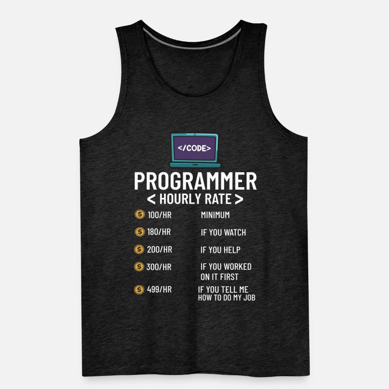 Programmer Programming Computer Developer Pc Men's Premium Organic Tank Top