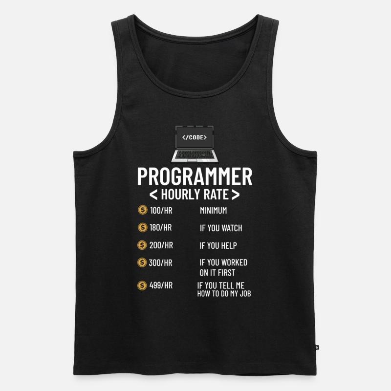 Programmierer Programmieren Computerentwickler Pc - Männer Premium Bio Tank Top - Schwarz
