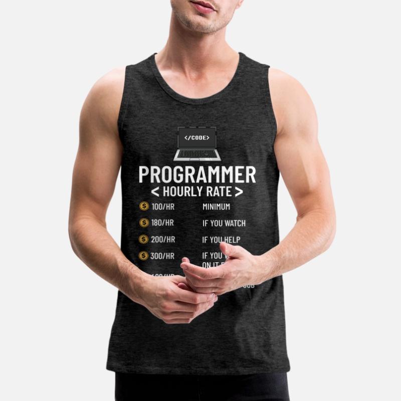 Programmer Programming Computer Developer Pc Men's Premium Organic Tank Top