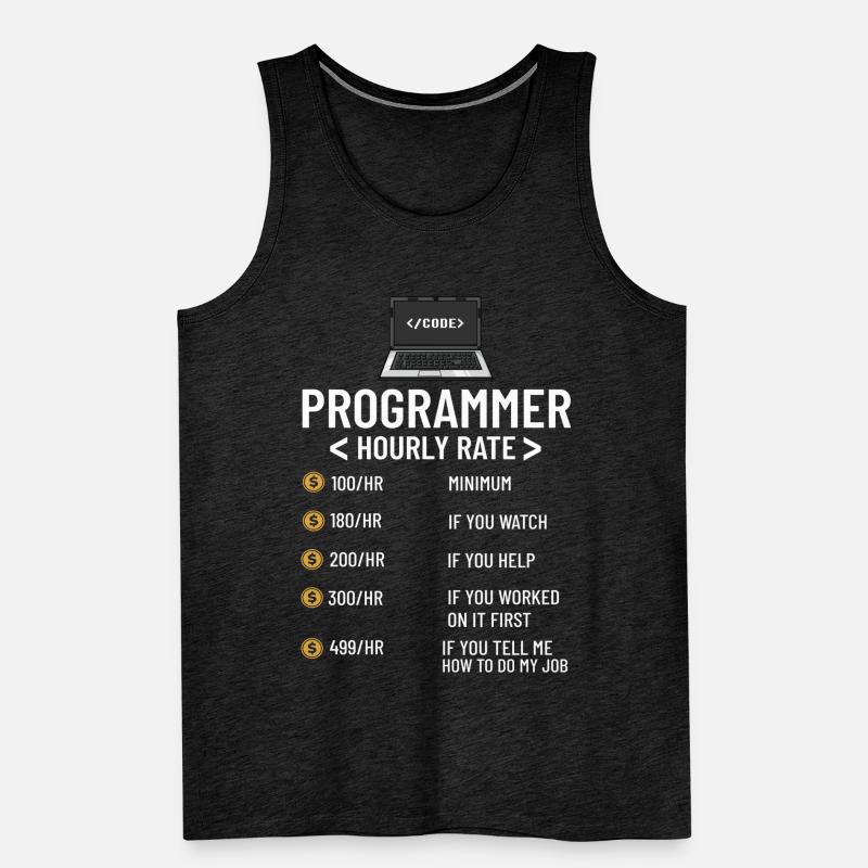 Programmer Programming Computer Developer Pc Men's Premium Organic Tank Top