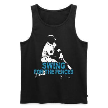 Baseball Fan Vintage Batter Swing - Männer Premium Bio Tank Top - Schwarz - Vorne - Michal (187cm)