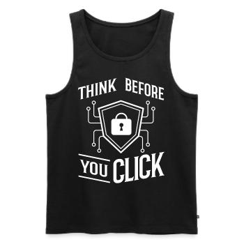 Cyber Security Information Computer Sicherheit - Männer Premium Bio Tank Top - Schwarz - Vorne - AI Model Male 178 light (178cm)