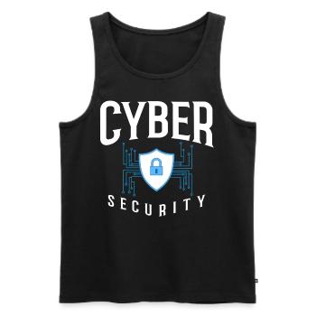 Cyber Security Information Computer Sicherheit - Männer Premium Bio Tank Top - Schwarz - Vorne - AI Model Male 178 light (178cm)