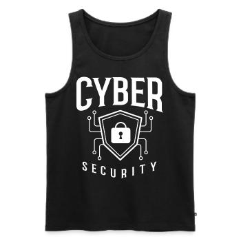 Cyber Security Information Computer Sicherheit - Männer Premium Bio Tank Top - Schwarz - Vorne - AI Model Male 178 light (178cm)