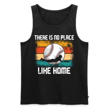 Baseball Fan Field Diamond Vintage - Männer Premium Bio Tank Top - Schwarz - Vorne - AI Model Male 178 light (178cm)