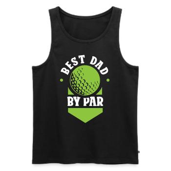 Meilleur papa par golf golfeur golf papa père - Débardeur bio Premium Homme - noir - Devant - Michal (187cm)