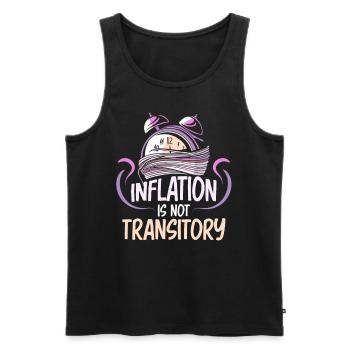 L’inflation n’est pas un humour transitoire temporaire - Débardeur bio Premium Homme - noir - Devant - AI Model Male 178 light (178cm)