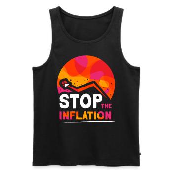 Die Inflation Stoppen Gelddrucken Stagflation - Männer Premium Bio Tank Top - Schwarz - Vorne - AI Model Male 178 light (178cm)