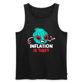 Inflation Ist Raub Humor Stagflation Gelddrucken - Männer Premium Bio Tank Top - Schwarz - Vorne - AI Model Male 178 light (178cm)