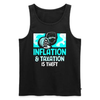 Inflation Und Steuern Sind Raub Stagflation Humor - Männer Premium Bio Tank Top - Schwarz - Vorne - AI Model Male 178 light (178cm)