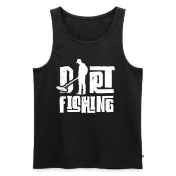 Dirt Fishing Metal Detecting Metal Detection - Men's Premium Organic Tank Top - black - Front - AI Model Male 178 light (178cm)