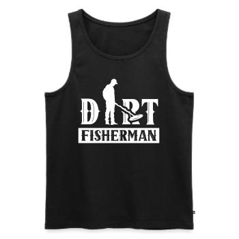 Dirt Fisherman Dirt Fishing Détection de métaux - Débardeur bio Premium Homme - noir - Devant - Michal (187cm)