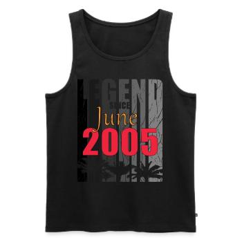 2005 Jahrgang geboren im Juni Geschenk - Männer Premium Bio Tank Top - Schwarz - Vorne - Michal (187cm)