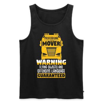 Professional Mover Trucker Warning - Men's Premium Organic Tank Top - black - Front - Michal (187cm)