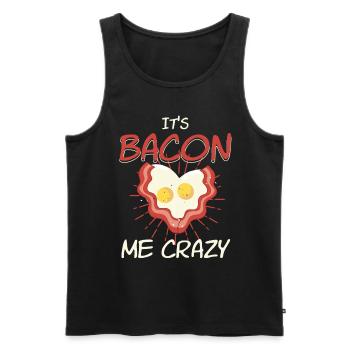 Bacon Me Crazy Bacon And Eggs - Men's Premium Organic Tank Top - black - Front - AI Model Male 178 light (178cm)