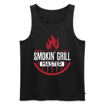 Smokin Grilling Master BBQ Tools - Men's Premium Organic Tank Top - black - Front - Michal (187cm)