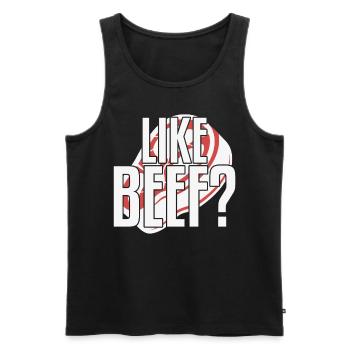 Like Beef Meat Lover BBQ Barbecue - Men's Premium Organic Tank Top - black - Front - Michal (187cm)