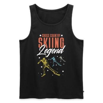 Skieurs de fond biathlon de fond - Débardeur bio Premium Homme - noir - Devant - Michal (187cm)