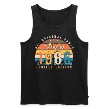 Geboren Im Juli 1966 - Männer Premium Bio Tank Top - Schwarz - Vorne - Michal (187cm)