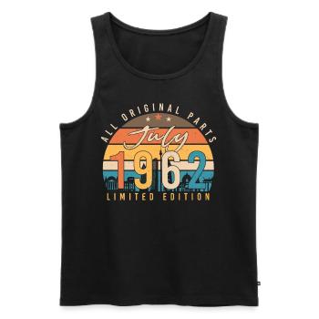 60 Lebensjahre Im Juli 1962 - Männer Premium Bio Tank Top - Schwarz - Vorne - Michal (187cm)