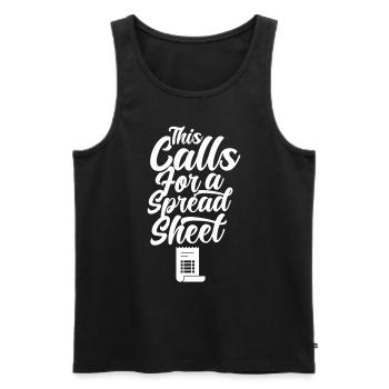 This Requires A Spreadsheet Table Accountant - Men's Premium Organic Tank Top - black - Front - AI Model Male 178 light (178cm)
