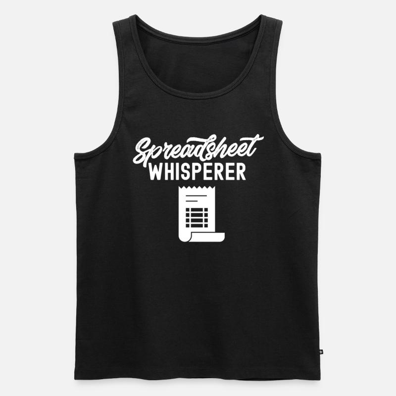 Spreadsheet Flüsterer Tabelle Buchhalter Arbeit - Männer Premium Bio Tank Top - Schwarz