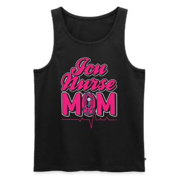 Intensive Care Nurse Mom Intensive Care - Men's Premium Organic Tank Top - black - Front - AI Model Male 178 light (178cm)