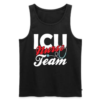 Intensive Care Nurse Team Intensive Care - Men's Premium Organic Tank Top - black - Front - AI Model Male 178 light (178cm)