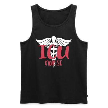 Intensive Care Nurse Intensive Care - Men's Premium Organic Tank Top - black - Front - AI Model Male 178 light (178cm)