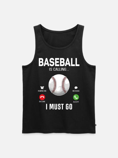Baseball Fan Phone Display - Men's Premium Organic Tank Top - black