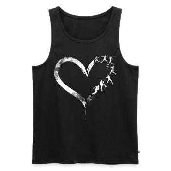 Baseball Fan Heart Vintage - Men's Premium Organic Tank Top - black - Front - AI Model Male 178 light (178cm)